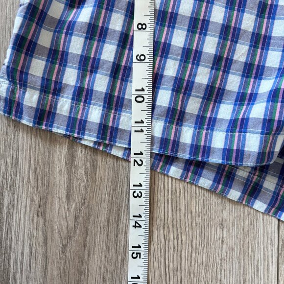 Gap Blue Plaid 100% Cotton Sleep Shorts Womens Small Pajamas Sleepwear - Picture 4 of 8